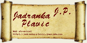 Jadranka Plavić vizit kartica